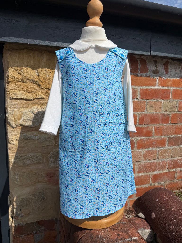 Blue Bows  Pinafore