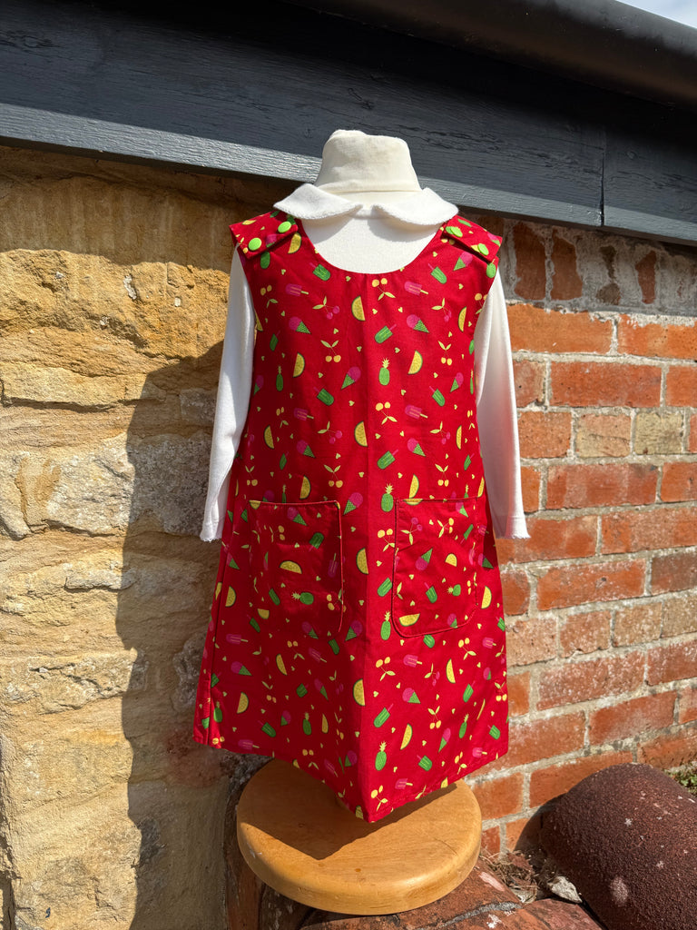 Red Fruits & Ice Creams Pinafore