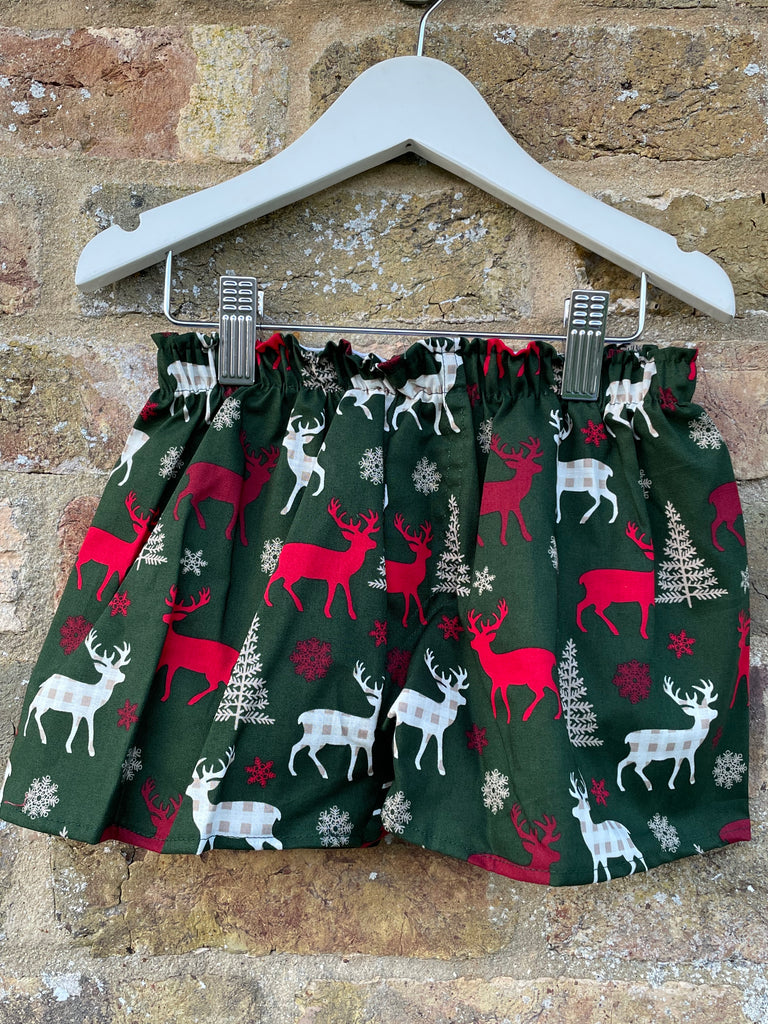 Green Gingham Reindeer