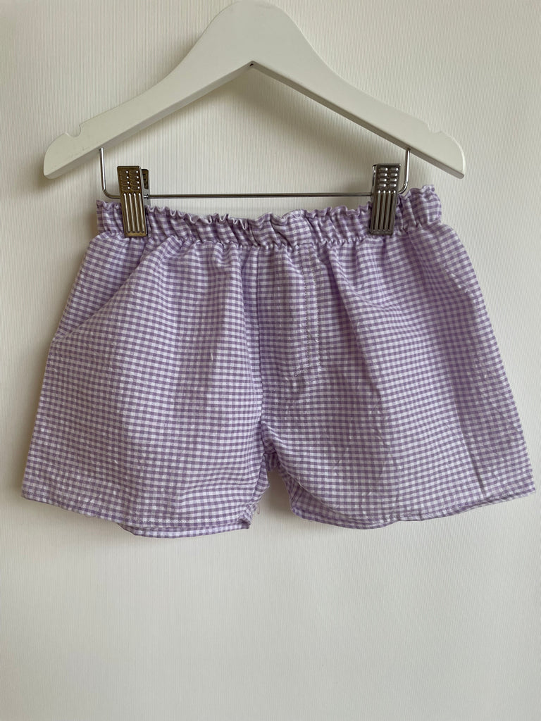 Lilac Gingham Seersucker