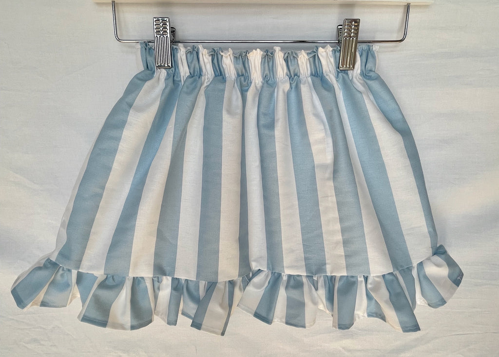 Pale Blue & White Thick Stripe