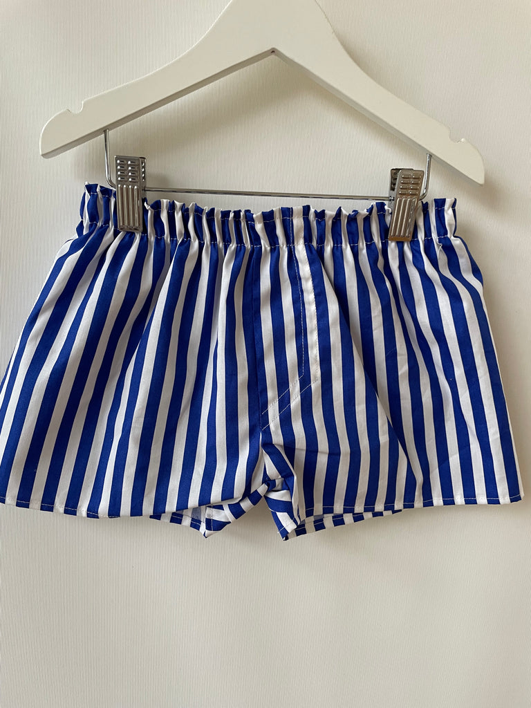 Royal Blue & White Bold Stripe