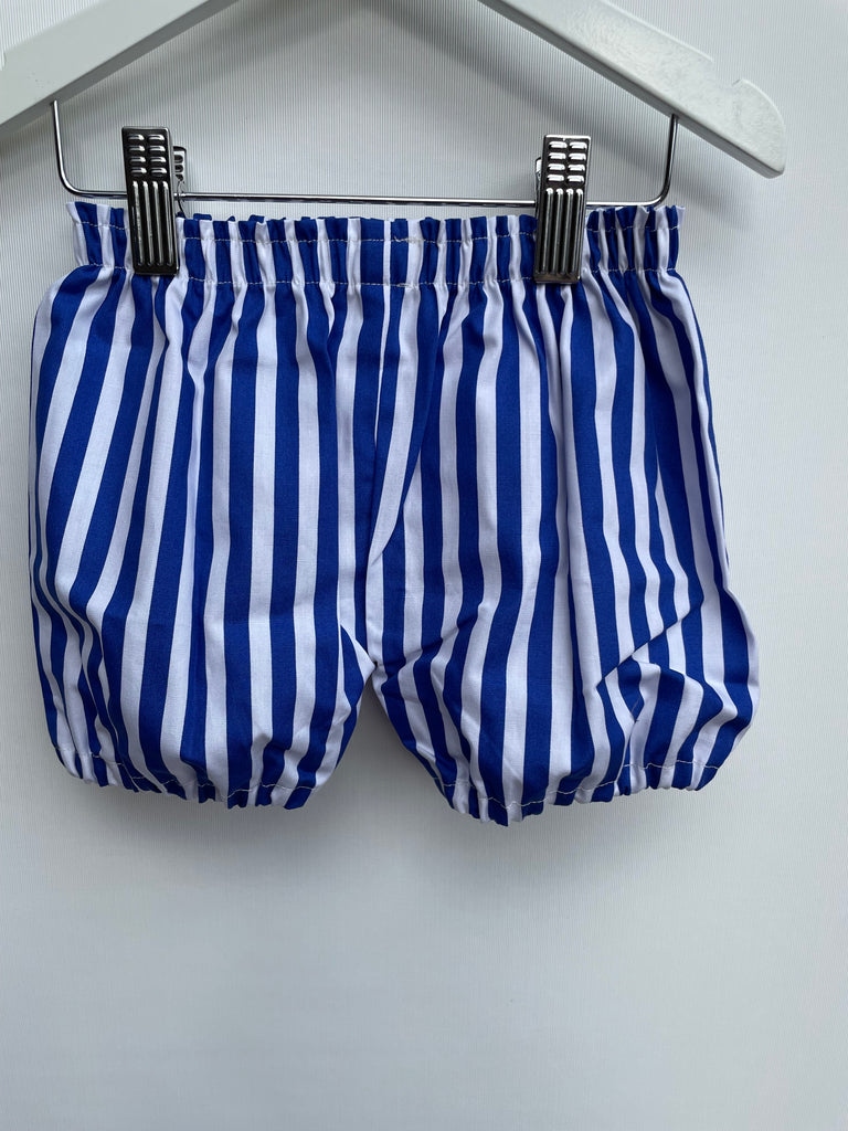 Royal Blue & White Bold Stripe